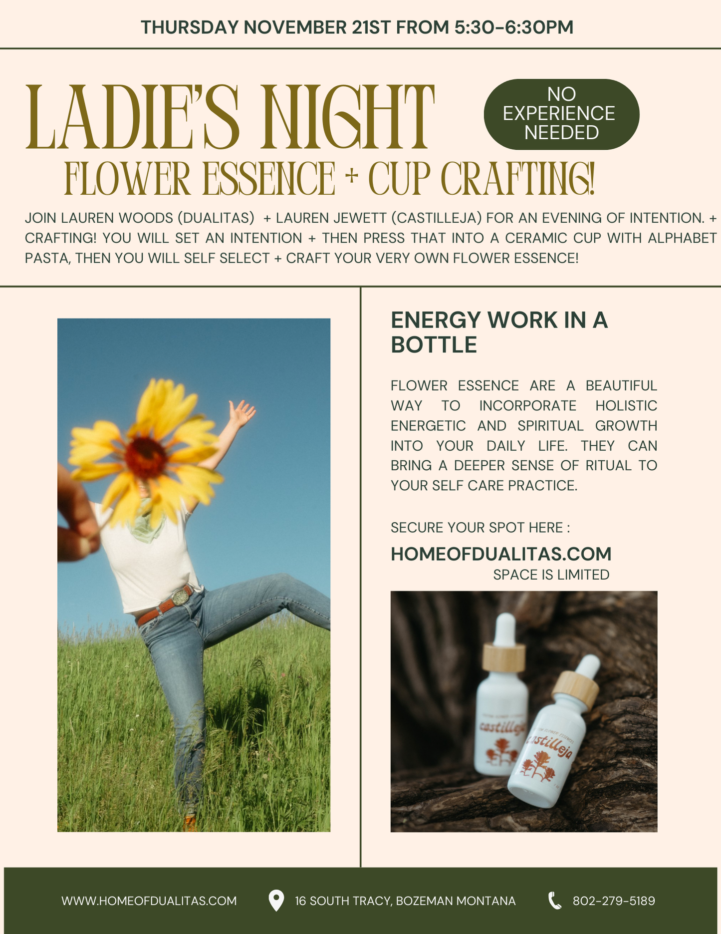 Ladies Night : Flower Essence + Cup Crafting